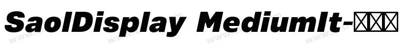 SaolDisplay MediumIt字体转换